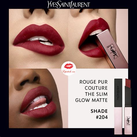 ysl slim glow matte 204|ysl slim glow lipstick.